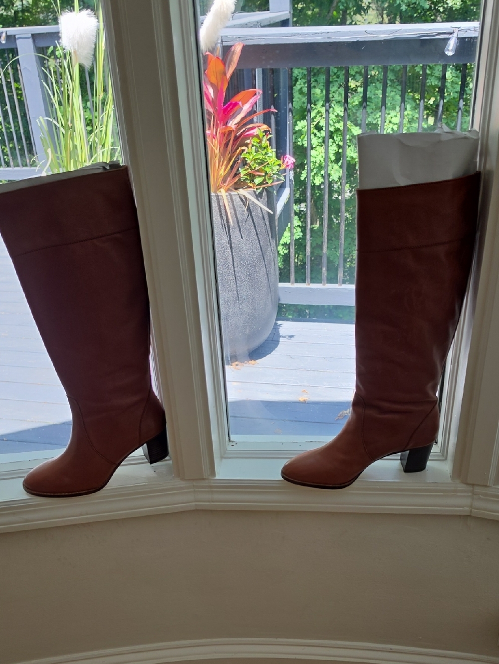 J. Crew Tall Brown Leather Over-the-Knee Boots